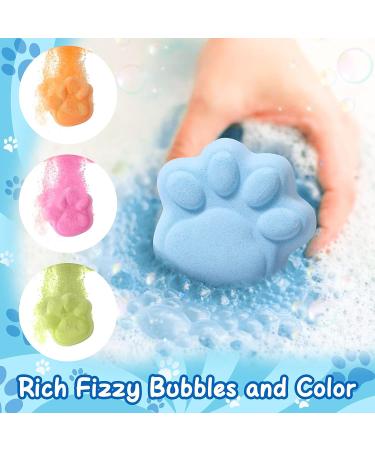 G.C Paw Bath Bombs for Kids with Surprise Puppy Toys - 12Pcs Organic Bubble Bath Fizz Balls & Necklace for Boys and Girls - Non-Inside, Natural Toddler Bath Bombs - Buy Online on SooperMarket.com