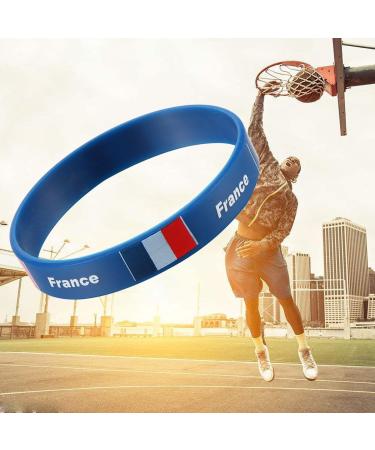 Shop LUOEM Silicone Bracelets - France Flag Football Fan Gear | 2018 World Cup 6-Pack - Buy Online on SooperMarket.com