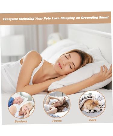Grounding Mat For Bed Silver Conductive Earthing Mat with 180inch Grounding Wire Grounding Sheet Foldable Earthing Sheets Breathable Grounding Bed Sheet For Better Sleep 28 * 52inch - Buy Online on SooperMarket.com