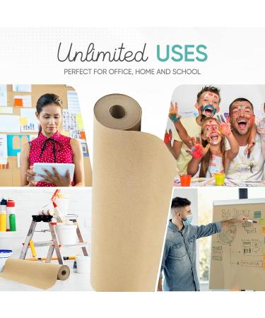 Brown Kraft Paper Jumbo Roll 30x2400 - Made in USA, 100% Recycled - Ideal for Gift Wrapping, Art, Craft, Shipping & More - Buy Online on SooperMarket.com