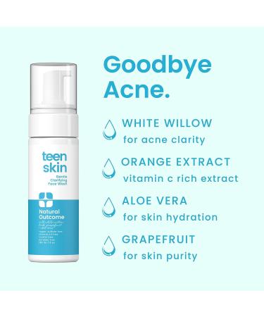 Teen Skin Face Wash - Gentle Foaming Facial Cleanser for Acne Prevention - Natural Ingredients - 5 oz - Buy Online on SooperMarket.com