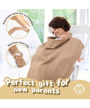 Buy Aohcae Breastfeeding Cloth - On-the-Go Nursing Cover & Silent Scarf in Brown & Coffee - Buy Online on SooperMarket.com