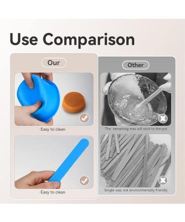 Silicone Wax Warmer Liner 2pcs - Non-Stick Insert for 16oz Electric Waxing Kit with Spatulas & Brushes - Reusable Wax Pot Replacement for Hair Removal - Buy Online on SooperMarket.com