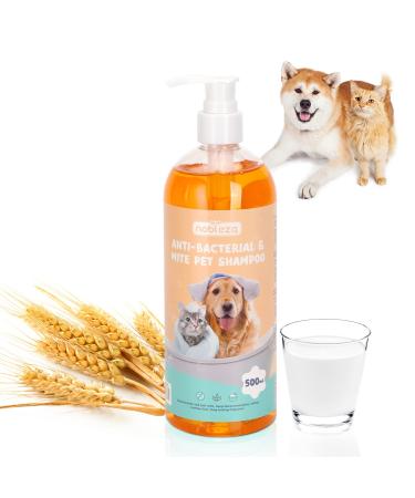 Nobleza Dog Shampoo Sensitive Skin Dog Shampoo for Smelly Dogs Pet Flea Shampoo for Dog Puppy Cat Groom Professional Dog Shampoo for Itchy Skin Hypoallergenic Dog Shampoo Milk and Oat Fragrance 500ml 500ml Orange
