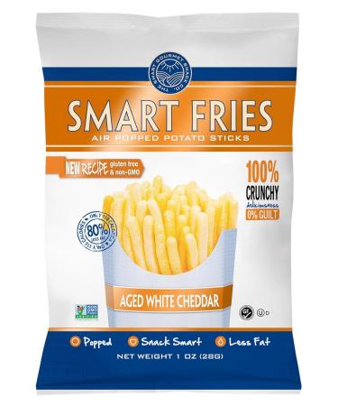 Buy Gourmet Basics Smart Fries - Low Calorie Non-GMO Gluten Free Potato Chips Variety Pack (24 x 1oz) - White Cheddar Sea Salt Jalapeno BBQ - International Shipping Available - Buy Online on SooperMarket.com