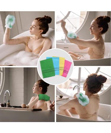 Sibba 5Pcs Asian Exfoliating Mitts - Dual-Sided Korean Gloves for Dead Skin Removal | Shower Scrub Mitt Bath Accessories - Buy Online on SooperMarket.com