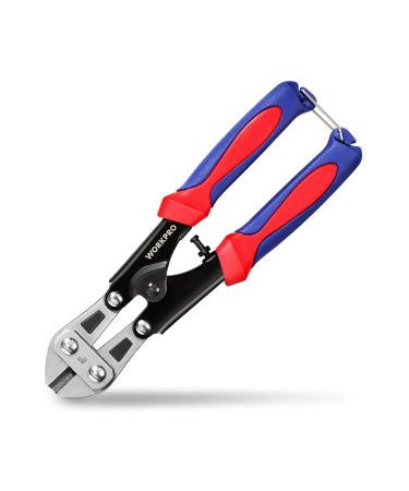 WORKPRO Mini Bolt Cutter 8-inch/210mm Cr-V Wire Cable Cutter Spring Snips Clippers with Soft Anti-Slip Handle
