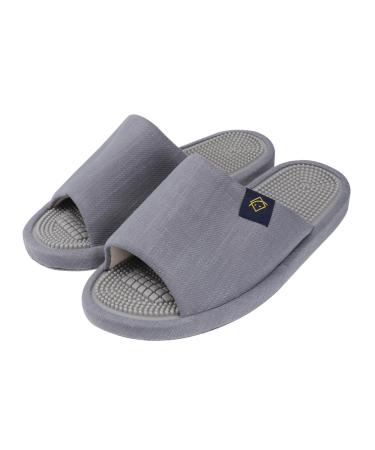 FRCOLOR 3 Pairs Massage Slippers Alias para Hombres Orthopaedic Slippers Calendar Hanger Sandals Open Slippers Foot Household Massage Shoes Bed Linen Cotton Lovers 9.5x3pcs Blue X 3 Pieces