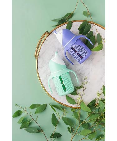 Glass Sippy Cup Set for Toddlers - 5oz - Spill-Proof Silicone Straw - Mint Green & Indigo Purple - BPA-Free - Buy Online on SooperMarket.com