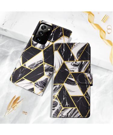 Buy Oihxse Wallet Cover for Xiaomi Redmi Note 10 Pro - PU Leather Flower Marble Flip Case with Stand & Card Compartment - Silicone Protective Shell in Black - Buy Online on SooperMarket.com