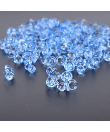 200 Pieces Blue Acrylic Pacifier Accessories - Mini Baptism & Baby Birthday Decorations | Perfect Gift Item - Buy Online on SooperMarket.com