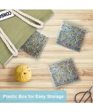 500PCS Colorful Ball Glass Head Sewing Pins - 1.5inch Straight Quilting Pins for Dressmaker, Jewelry DIY, Craft Projects | Sunenlyst - Buy Online on SooperMarket.com