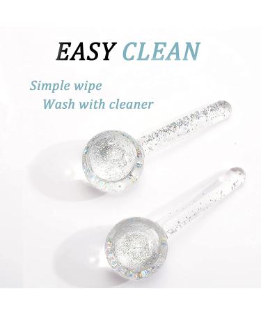 CIBLUTY ICE BEAUTY BALLS for Facial - 2 PCS Colorless White Face Roller Balls | Anti-Freeze Liquid for Puffiness, Pores, Wrinkles - Buy Online on SooperMarket.com