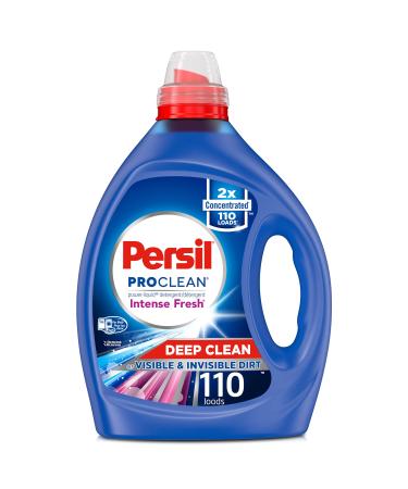 Persil Laundry Detergent Liquid, Intense Fresh Scent, High Efficiency (HE), Deep Stain Removal, 2X Concentrated, 110 Loads
