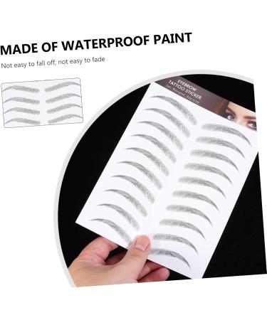 Gogogmee 12 Sheets False Eyebrows for Men Waterproof Stickers Black Sticker Fake Eyebrows 21x15cm Black - Buy Online on SooperMarket.com