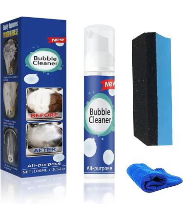 Tongyend Bubble Cleaner Foam Spray Foam Drain Cleaner Stainless Steel Cleaner Window Cleaner Spray Multipurpose Kitchen Cleaner Powerful Removes Fat & Oil Oven Cleaner with Towel & Brushes