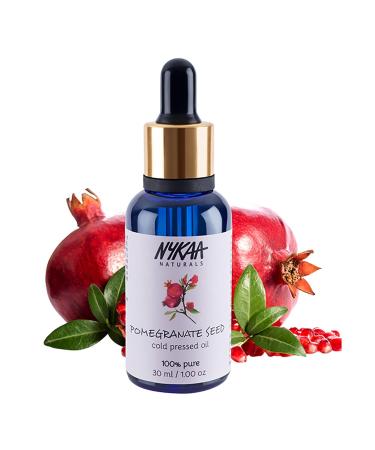 Nykaa Naturals 100% Pure Cold Pressed Pomegranate Seed Oil - Face & Body Oil for Improved Skin Texture Hair Oil for Damaged Hair (1.01 oz) - Shop Internationally - Buy Online on SooperMarket.com