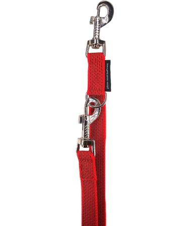 Adjustable Rubberized Dog Leash for Medium & Large Dogs - 2m Red Double Leash | Durable & Comfortable - Buy Online on SooperMarket.com
