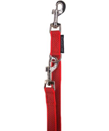 Red Linen Dog Leash for Medium & Large Dogs - Adjustable 2.40m Double-Layered Durable Design - Buy Online on SooperMarket.com