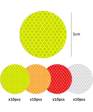 Buy NyxSeat 40-Piece Round Reflective Stickers | Night Safety Warning Stickers for Cars & Motorcycles | Reflective Backpack Stickers for Enhanced Visibility - Buy Online on SooperMarket.com
