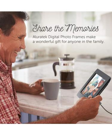 Aluratek 8 Inch LCD Digital Photo Frame - Auto Slideshow, USB/SD/SDHC, Black - Buy Online on SooperMarket.com