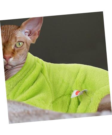 Yardwe Pet Kitten Sweater - Breathable Winter Jacket for Cats | Cozy Coats & Costumes | Light Green | Perfect for Autumn & Winter - Buy Online on SooperMarket.com