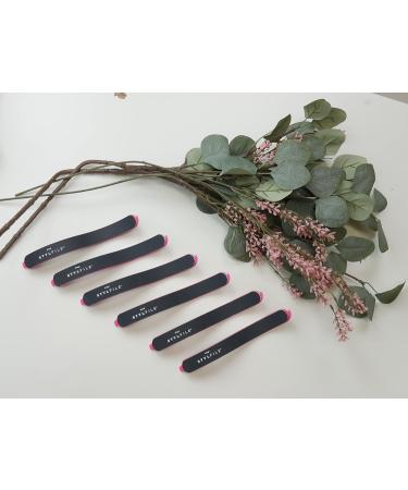 StylFile 6-Pack Curved Nail File with 240/400 Grit for Manicures - Professional 3-in-1 Emery Boards for Nails with Cuticle Pusher Under-Nail Skimmer - Premium Nail Products and Nail Essentials - Buy Online on SooperMarket.com