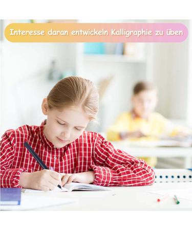 Qianshouyan 4-Piece German Magical Booklet Set | Reusable Handwriting Exercise Book with Pen for Kids | 26x18cm Calligraphy Numbers Drawing & Letters Learning - Buy Online on SooperMarket.com