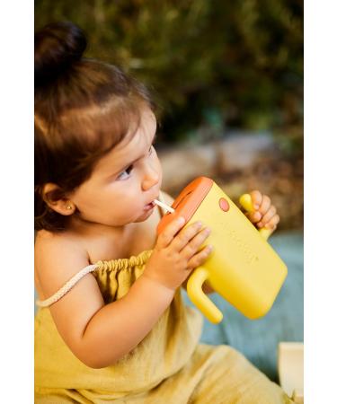 DIDOBABY Didopoucher: Two-in-ONE Anti-Spill Holder for Baby Food Pouches and Juice Bricks - Yellow - Buy Online on SooperMarket.com