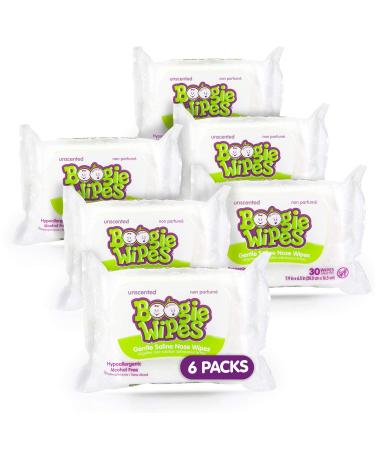 Baby Wipes Unscented by Boogie Wipes, Wet Wipes for Face, Hand, Body & Nose, Made with Vitamin E, Aloe, Chamomile and Natural Saline, 180 Count