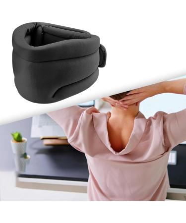 Predolo Cervicorrect Neck Support Foam Pillow - Soft Sponge Neck Brace for Airplanes Black | International Shipping Available - Buy Online on SooperMarket.com