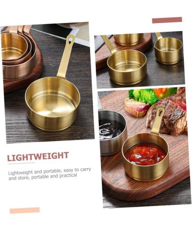 Alipis Stainless Steel Sauce Cup Pinch Prep Bowls Pinch Bowls Seasoning Dishes Portion Cup Chip and Dip Bowl Seasoning Dipping Bowls Sauce Bowl Small Sauce Cups Container Household medium Gold - Buy Online on SooperMarket.com