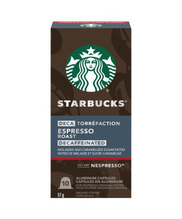 Starbucks by Nespresso Decaf Espresso Roast Nespresso Coffee Capsules Original Line Compatible 10 Nespresso Coffee Pods