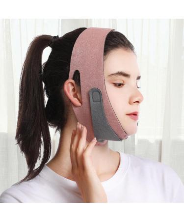 Verdant Touch V Shaped Slimming Face Belt V Line Lifting Strap Facial Slimming Strap V Shaped Face Lifting Belt Bandage Breathable Soft Pink M Size - Buy Online on SooperMarket.com