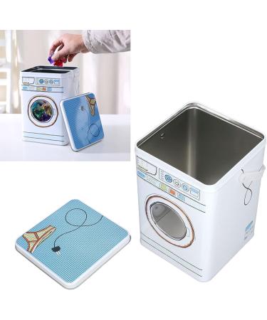 Powder Detergent Container Powdered Laundry Detergent Container with Lid Large Capacity Laundry Detergent Container Washing Machine Modeling with Perspective Window for Storage - Buy Online on SooperMarket.com