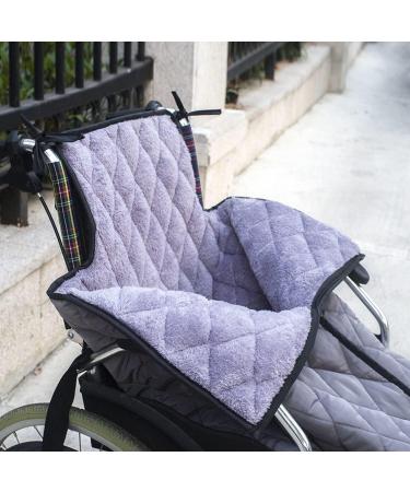 Winter Thicken Wheelchair Warmer Blanket Windproof Fleece Lined Cozy Leg Cover with Zipper 130x66 cm - Buy Online on SooperMarket.com