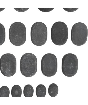 36pcs Basalt Hot Stones Set - Round Massage Stones for Body Relaxation | Spa Essentials - International Shipping - Buy Online on SooperMarket.com