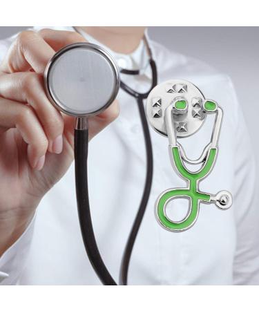 Buy Nurse Stethoscope Enamel Pin | Medical Brooch Gift for Doctors & Nurses - Green-S - Buy Online on SooperMarket.com