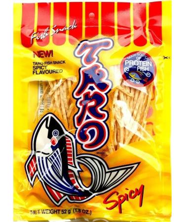 Taro Fish Snack Spicy Flavour 52g - Pack of 2 Savoury Seafood Bites for Snacking Delight - Buy Online on SooperMarket.com