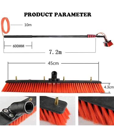 Window Cleaning Pole Telescopic Aluminum Alloy Water Fed Extendable Brush for Photovoltaic Panel Cleaning Indoor/Outdoor High Window (Color : 10.8m) (7.2m) - Buy Online on SooperMarket.com