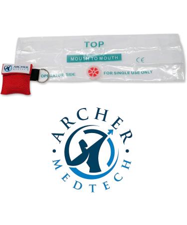 Archer MedTech CPR Mask for Keychain | Emergency Face Shield with One-Way Valve | First Aid & AED Training - Pack of 25 - Buy Online on SooperMarket.com