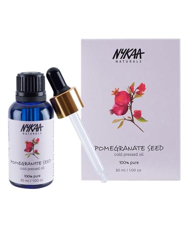 Nykaa Naturals 100% Pure Cold Pressed Pomegranate Seed Oil - Face & Body Oil for Improved Skin Texture Hair Oil for Damaged Hair (1.01 oz) - Shop Internationally - Buy Online on SooperMarket.com