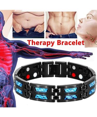 Noruion Far Infrared Ion Bracelet Noruion Far Infrared Ionizer Wristband Magnetic Bracelet Magnetic Bands for Men Men's Bracelet Adjustable Length with Titanium Power Magnetic Bracelet (1pcs) - Buy Online on SooperMarket.com