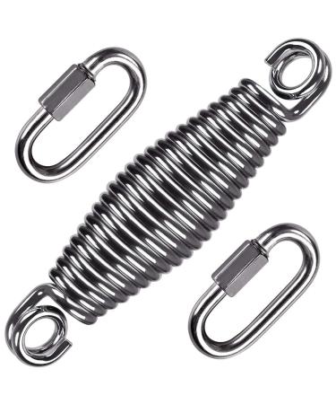 SELEWARE Heavy Duty Spring for Heavy Bag, Punching Bag, Boxing Bag Hanging Kit Innovative Conical Shape & Double Closed Ring Design Up to 180 lbs Spring with carabiners