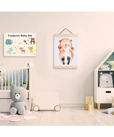 Togou2s Baby Footprint & Handprint Set - 2pcs Baby Stamp Cushion for Baby Shower Gift (0-6 Months) - Non-Contact Color Prints - Ideal Kinderzimmer Decoration - Buy Online on SooperMarket.com