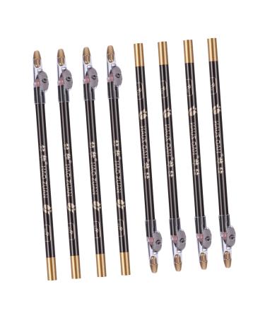 BELLIFFY 8pcs Wooden Beauty Eyebrow Pencil Eye Brow Pencils for Women Eyebrow Makeup Tool 1 count (Pack of 1) Black