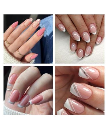 AILLSA Pink Gel Nail Polish Set - French Manicure UV Gel Starter Kit | Base & Top Coat Included - Light Baby Pink & Nude Soak Off | Perfect for DIY Nail Art & Salon Use - Buy Online on SooperMarket.com