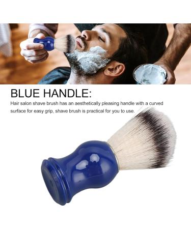 Handmade Shaving Brushes for Men - Blue Handle & Silver Ring | Beauty & Hairdressing Salon Essential - Buy Online on SooperMarket.com