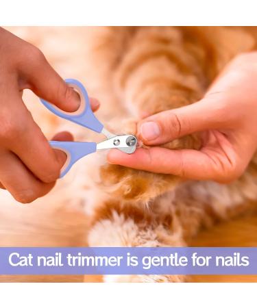 Cat Nail Clippers 1 Pcs Cat Claw Clipper Made of Stainless Steel Cat Nail Trimmer Nail Clippers for Cats with Positioning Hole Professional Cat Claw Clippers with Safety Guard.(Purple) - Buy Online on SooperMarket.com