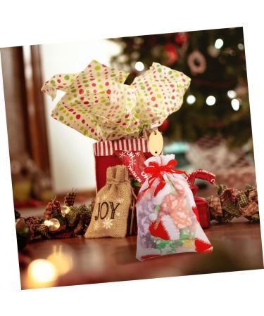 KOMBIUDA 10pcs Christmas Bronzing Gauze Bag Sheer Bags Santa Bags Drawstring Bag Candy Calendar 20 17 4CM Assorted Color 1 - Buy Online on SooperMarket.com